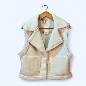 Madden Girl Ivory Cream Juniors Large New Cropped Vest
